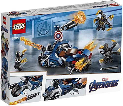 Super Heroes Marvel Avengers Captain America: Attacco degli Outrider, Moto Giocattolo, Playset, 76123 - Lego - Immagine 6