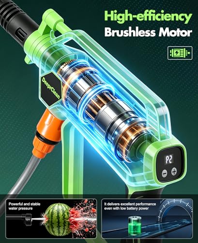 DeeprClean Cordless Car Washer with 6-in-1 Nozzle