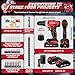 20V Cordless Drill Set,Electric Power Drill Cordless,Power Drill Drivers,Electric Screwdriver - 2.0Ah Batteries, 30Nm，21+1 Torque,2 Speed,34pcs Acessories,Built-in LED,Kit for Home,Red
