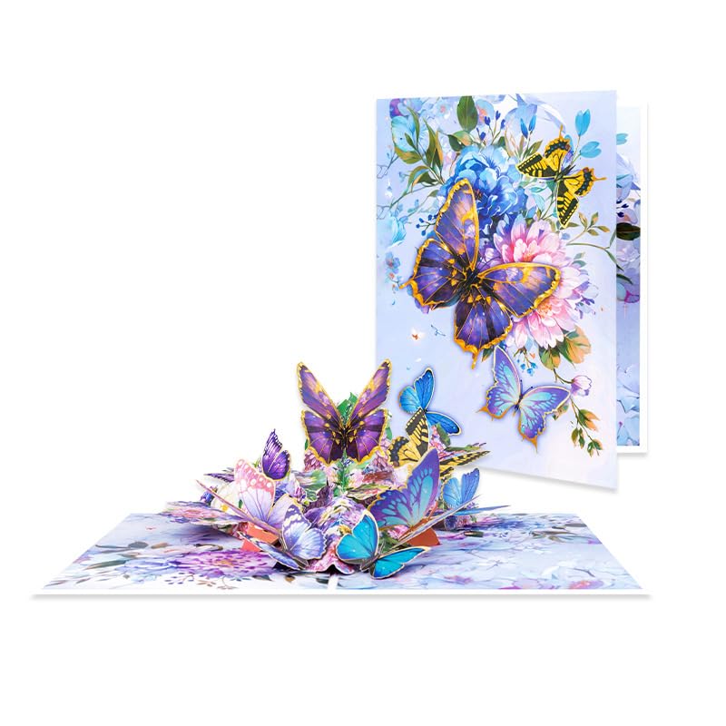 3D Butterfly Pop Up Card Floral for Mum Birthday Anniversary