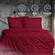 Komfortec Premium Bettwäsche 135x200 mit 1 Kissenbezug 80x80 cm Set aus Gebürstetes Mikrofaser - Rot