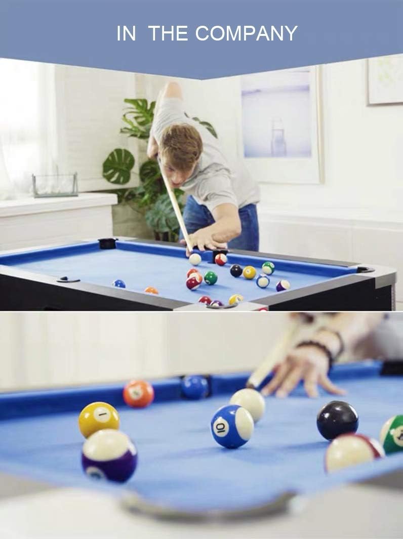 YGO Billiards Table Pool Table for Kids and Adults Indoor Game with Game Balls, Sticks, Chalk, Brush and Triangle 48" (Color : Blue) : Everything Else