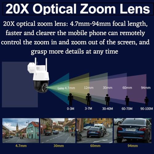 Image of Maizic Ultracam Falcon 20X Optical Zoom Lens 5MP HD Support Dual-Band 2.4Ghz /5GHz WiFi CCTV Camera for Home Security, Focal Length 4.7mm- 94mm, Compatible with NVR & ONVIF, 2 Year Warranty