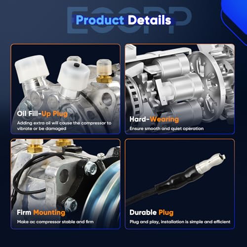 Image of ECCPP AC Compressor CO-5104C Fast Cooling SD507 AC Compressor with Clutch