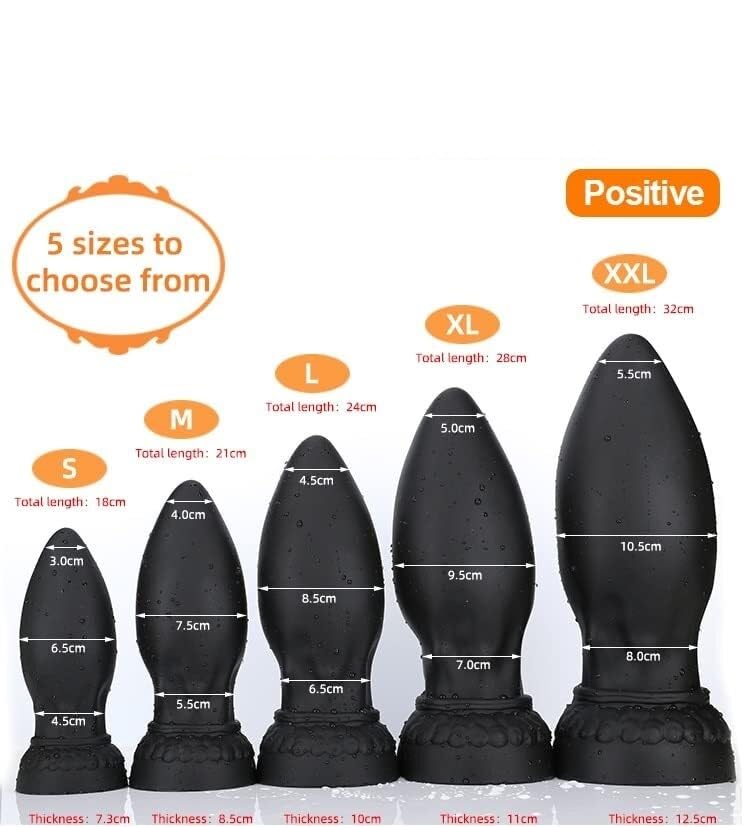Plug anale grande Set di plug anale giocattolo anale Plug anali Plug anale plug plug enorme plug anale vibrante vibratore anale dildo anale grande,GOLD,XL