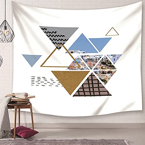 Tapiz de pared de paisaje triangular KnSam, decoración textil de 150 x 130 cm 3