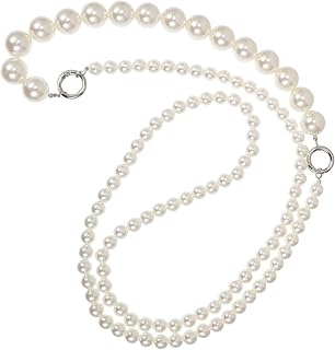 Uonlytech 1Pc Pérola Corrente De Telefone Móvel Pérola Charme De Telefone Encantos De Telefone Talão Charme De Telefone Celular Alça De Pérola Pescoço Pendurado Corda De Telefone Móvel