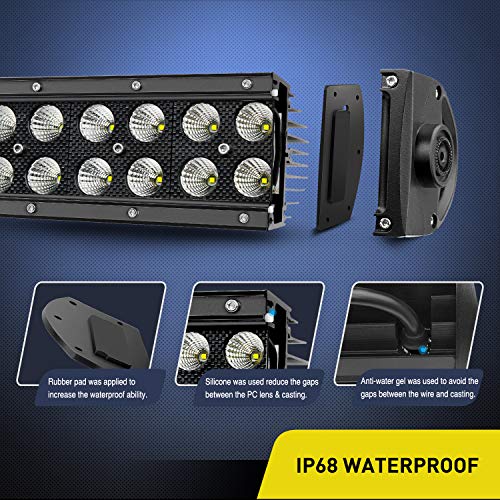 Image of Nilight - NI07B-120W 22 inch 120w LED Light Bar Flood Spot Combo Driving Lights Fog Lamp off road led lights for SUV ATV Truck 4x4 Boat ,2 Years Warranty