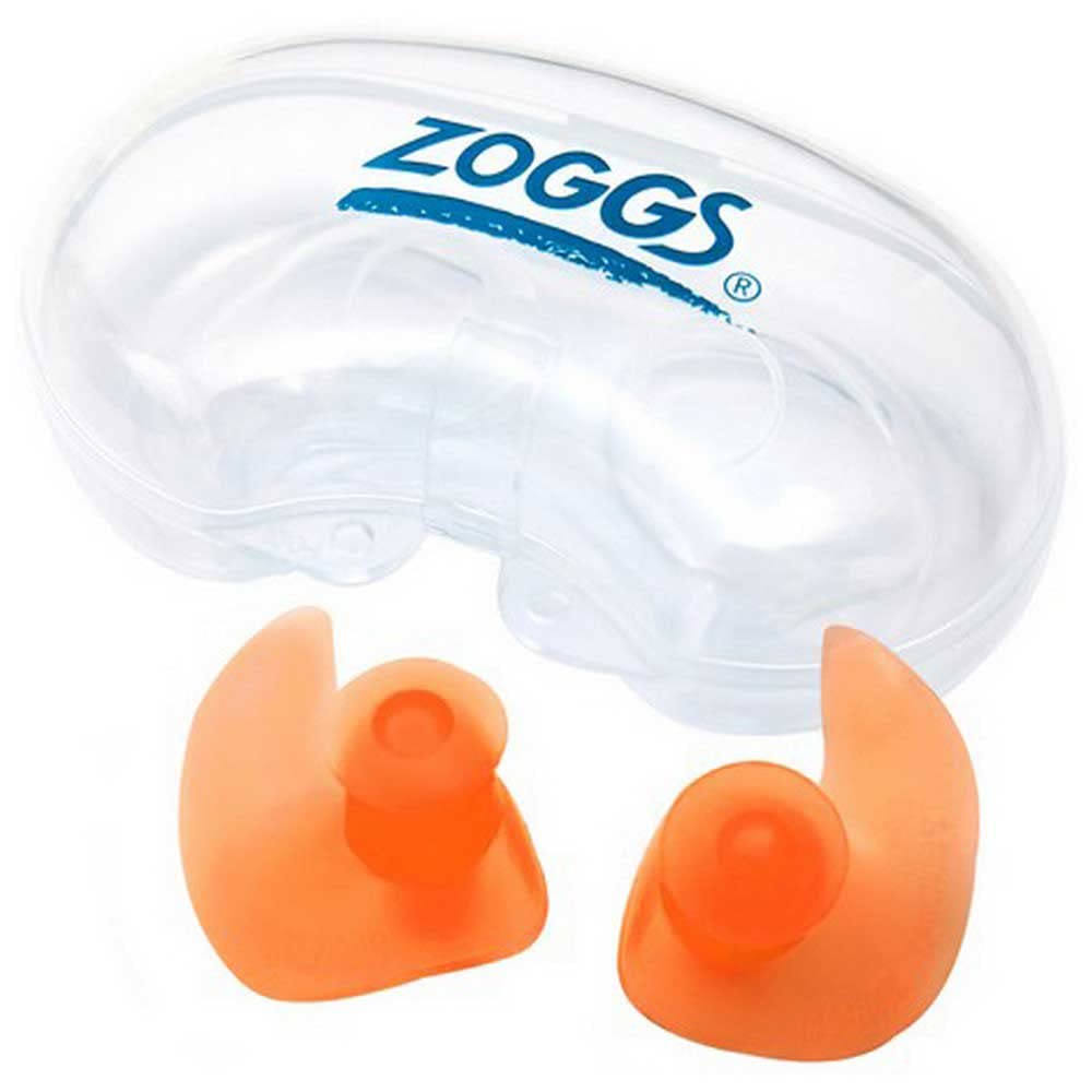 Zoggs Aqua Plugz Junior (6-14 years), Ear Plugs for Swimming, Reusable Silicone Ear Plugs, Orange