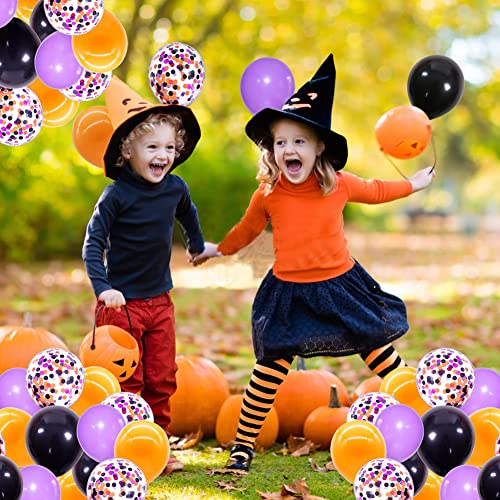 Halloween Balloons Halloween Decorations Latex Balloons Inflatable Toys Globos Halloween Party Supplies (Black Orange Prple) #TOP5
