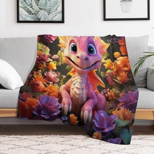 Couverture ptérosaurus en flannel chaude et durable pour sofa