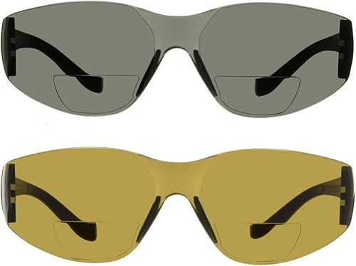 proSPORT Lector de gafas de sol bifocales ANSI Z87, ligero, sin bordes, deportivo, para interiores y exteriores