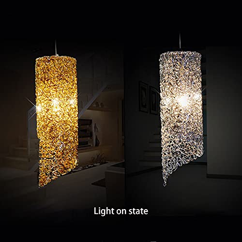 Chandelier crystal plafond light argenté, suspension de prestige pour duplex