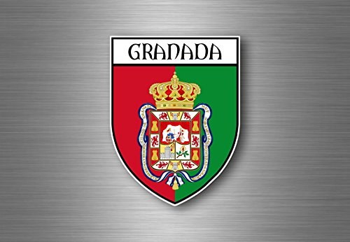 Autocollant sticker voiture moto blason ville drapeau grenada grenade espagne