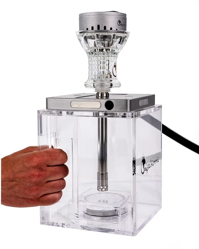 Dschinni Cube Party Shisha Set I kleine Shisha mit Blow-Off System & Molassefänger I Edelstahl-Shisha mit Magnet… – Bild 3