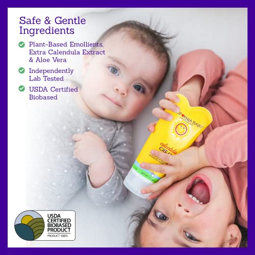 California Baby Calendula Cream | Soothing Baby Cream | Allergy Friendly | Plant-Based | Soothes And Moisturizes Irritated, Dry Skin On Face And Body | 2 Oz #TOP3