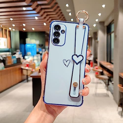 Coque Samsung A14 5G avec dragonne de poignet fleurie pour un usage quotidien mains libres