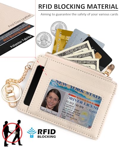 Birthday Gifts for Women - Slim RFID Blocking Card Holder Minimalist Leather Front Pocket Wallet, Gifts for Mom Daughter Her, Personalized Bridesmaid Gifts Initial Card Holder Wallet(Initial K)3