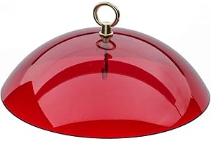 Birds Choice Red Dome Hummingbird Feeder Shade Cover - UV-Inhibiting Protection