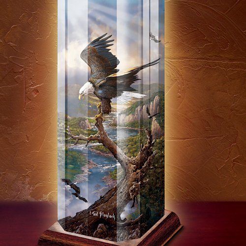 Escultura de Águila Iluminada para Mesa The Bradford Exchange miniatura 3
