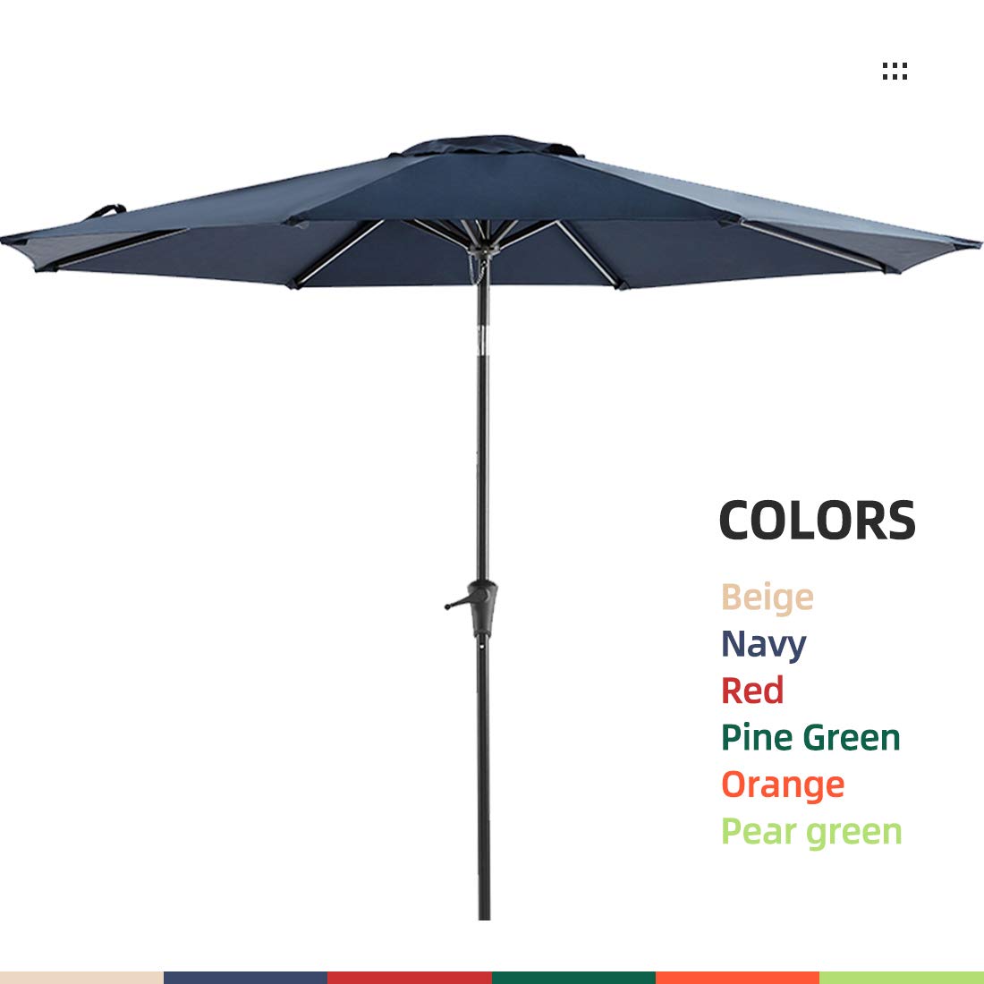 Le Conte 9ft Patio Umbrella Outdoor Market Umbrella Table Umbrellas With Push Button Tilt And Crank Navy Blue Buy Online In Israel Missing Category Value Products In Israel See