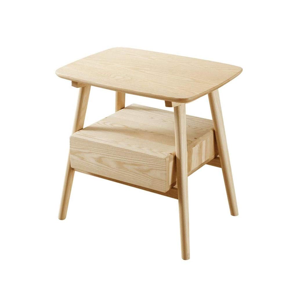 Bedroom Furniture LASUAVY Bamboo Nightstand Stackable End Table Bedside Table Set of 2