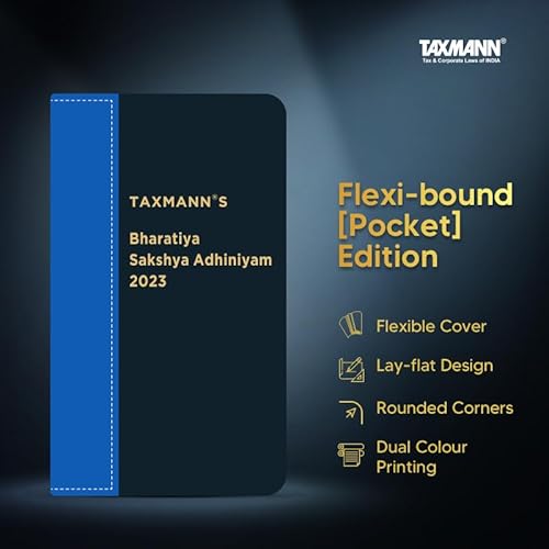 Taxmann's Bharatiya Sakshya Adhiniyam 2023 | Flexi-bound [Pocket] Edition – Unique combination of editorial excellence &amp; printing precision—BSA 2023 with comparative tables