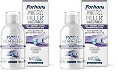 Forhans, Collutorio Microfiller, Remineralizzante, per lo Smalto Dentale, Dona Rapido Sollievo per Denti Sensibili, Azione Antiplacca, Senza Parabeni e Fluoro, 500 ml (Confezione da 2)