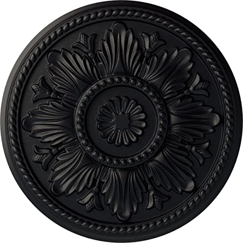 Image of Ekena Millwork CM18EDSGS Edinburgh Ceiling Medallion, Steel Gray