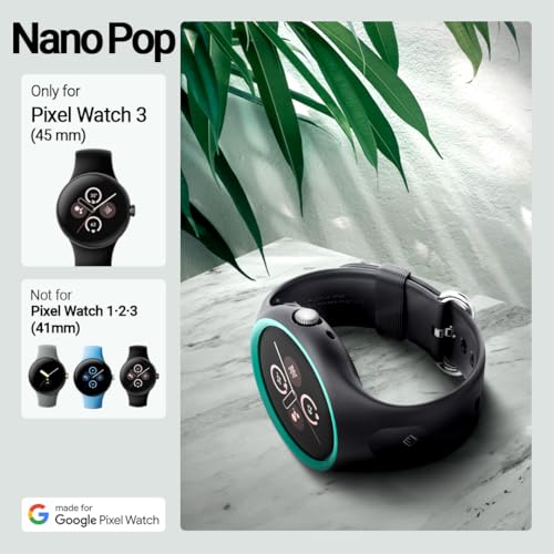 Image of CASEOLOGY by Spigen Nano Pop for Google Pixel Watch 3 45mm Case with Strap -Prune Charcoal