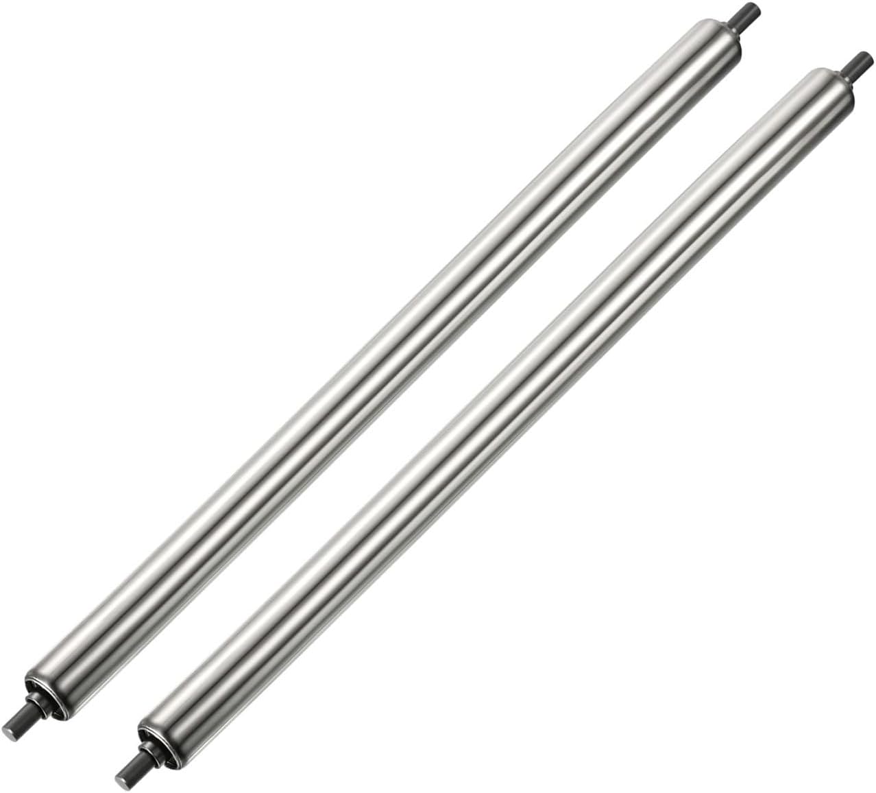YOKIVE 2 Pcs Conveyor Roller, Stainless Steel Roller Replacement | Smooth Movement, Great for Factories, Warehouses Use (Silver, 1 Inch Dia, 24 Inch Length)