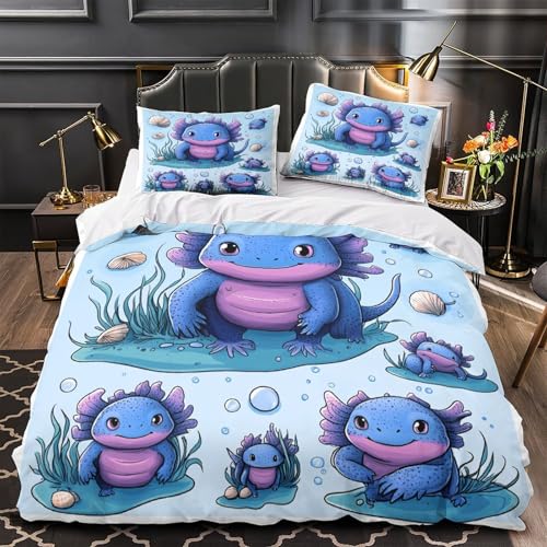 Housse de couette axolotl 140x200 idée cadeau idéale pour l'anniversaire d'une jeune fille ado - 2
