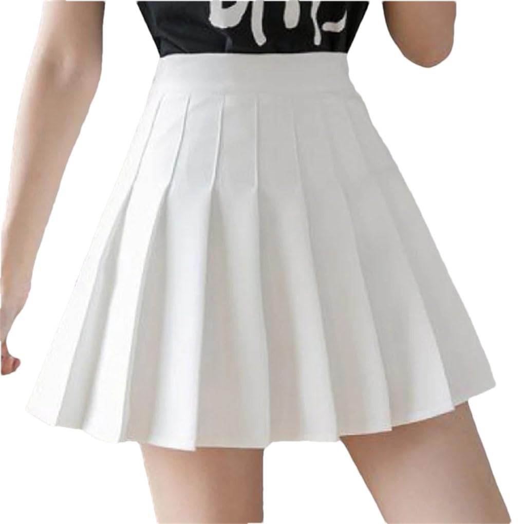 Falda corta plisada de cintura alta para mujer, estilo casual, holgada, color liso, falda clásica y suave