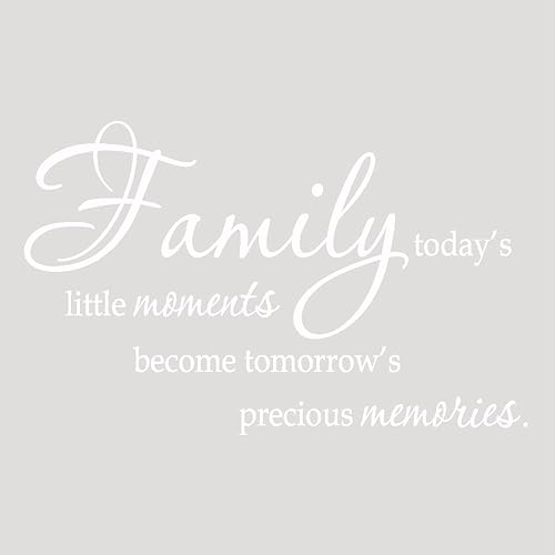 Miniatura 3 de VWAQ Family Today's Little Moments - Calcomanías de pared con frases y refranes, expresiones artísticas, decoración del hogar (negro)