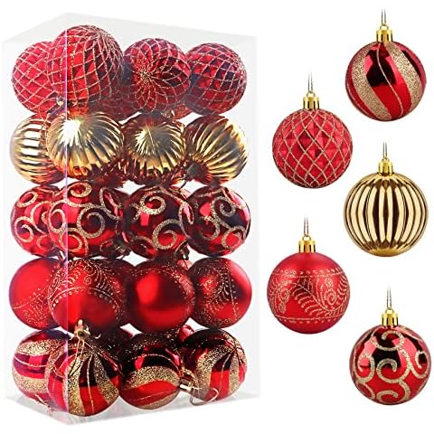 Boules de Noël Or et Rouge Esvyit Cover