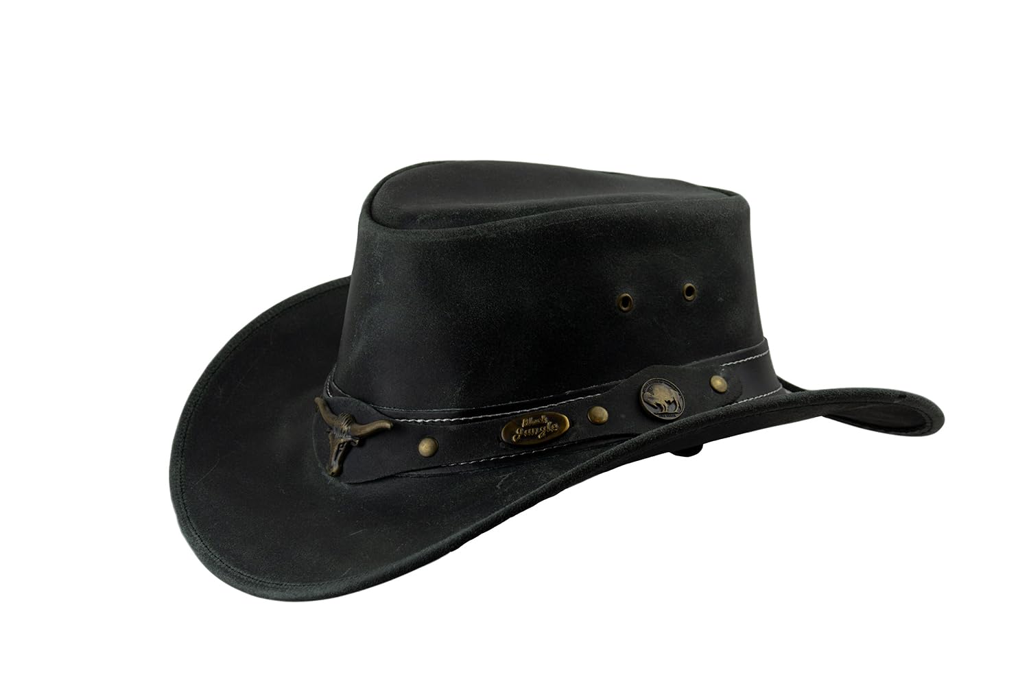 Black Jungle Eldorado Chapeau de cowboy en cuir style western australien