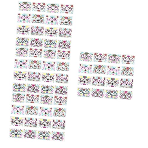 Autocollants de visage temporaires Halloween Healvian 64 feuilles pour fête