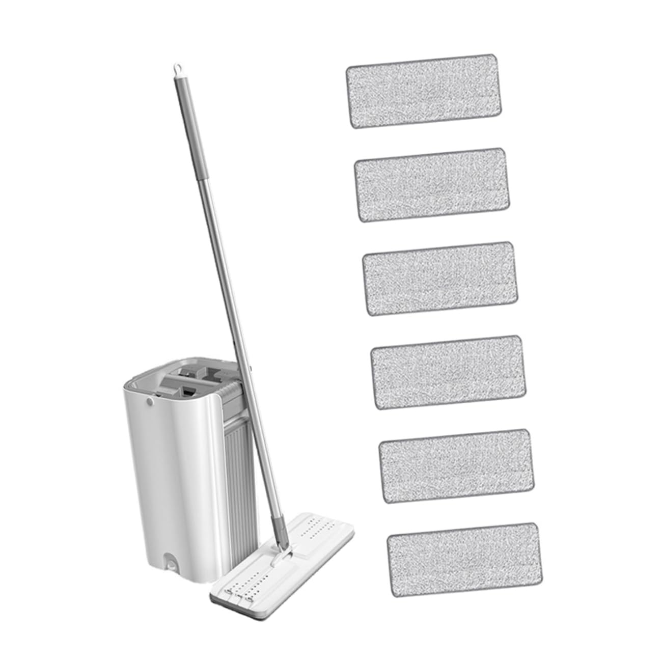 Cabilock Kit de Fregona Práctico Microfibra y Mango Integrado Antideslizante para Limpieza de Suelos Hogar y Habitaciones Limpias