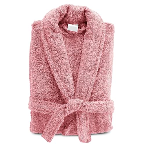 TIENDA EURASIA - Albornoz de Ducha | 100% Algodón | 500 gr | Unisex para Hombre o Mujer | Talla Única | Tacto Suave | 6 Colores Disponibles (Algodón, Rosa)