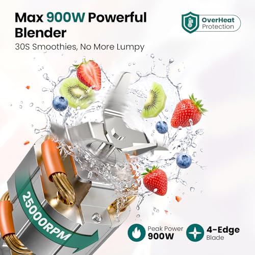 Image of Smoothie Blender Grinder Combo, Countertop Blender Smoothies and Shakes