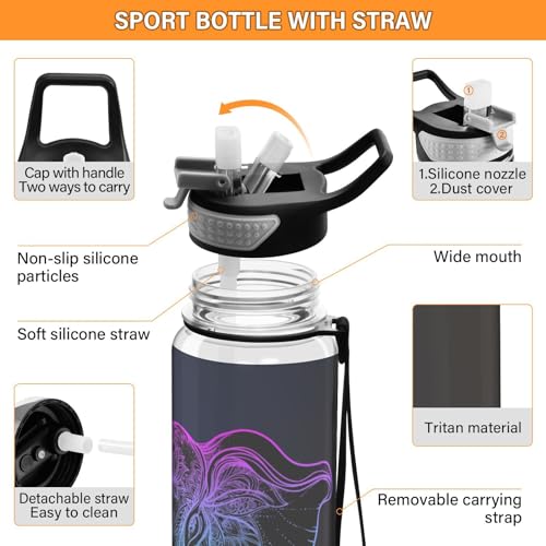 Bouteille eau sans BPA 1L résolvant le manque d'hydratation