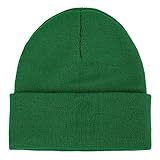 Zando Beanie Hats for Men Fashion Beanies Womens Unisex Warm Winter Hats for Women Mens Beanies for Winter Beanies for Women Cuffed Skull Cap Men Beanie Hat Green Beanie for One Size