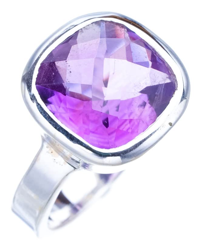 Bague améthyste naturelle StarGems argent 925 hypoallergénique taille 52