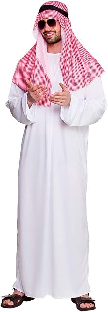 Mens Arab Sheik Fancy Dress Costume - One Size