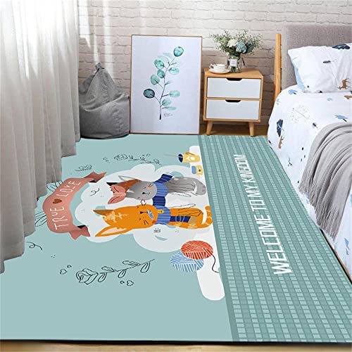 Estampado De Animales En Casa Sala De Estar Sofá Mesa De Café Alfombra Grande Habitación De Los Niños Alfombra Junto A La Cama Juego Completo Felpudos Densidad De Pelo Corto-El 100x200cm Estampado De Animales En Casa Sala De Estar Sofá Mesa De Café Alfombra Grande Habitación De Los Niños Alfombra Junto A La Cama Juego Completo Felpudos Densidad De Pelo Corto-El 100x200cm
