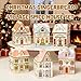 Spice Village Houses Jars, Spice Village Houses Set, Mini Gingerbread House Jars, Holiday Countertop Display Kit, For Kitchen & Coffee Bar, A Wonderland Your Kitchen (Pink A)