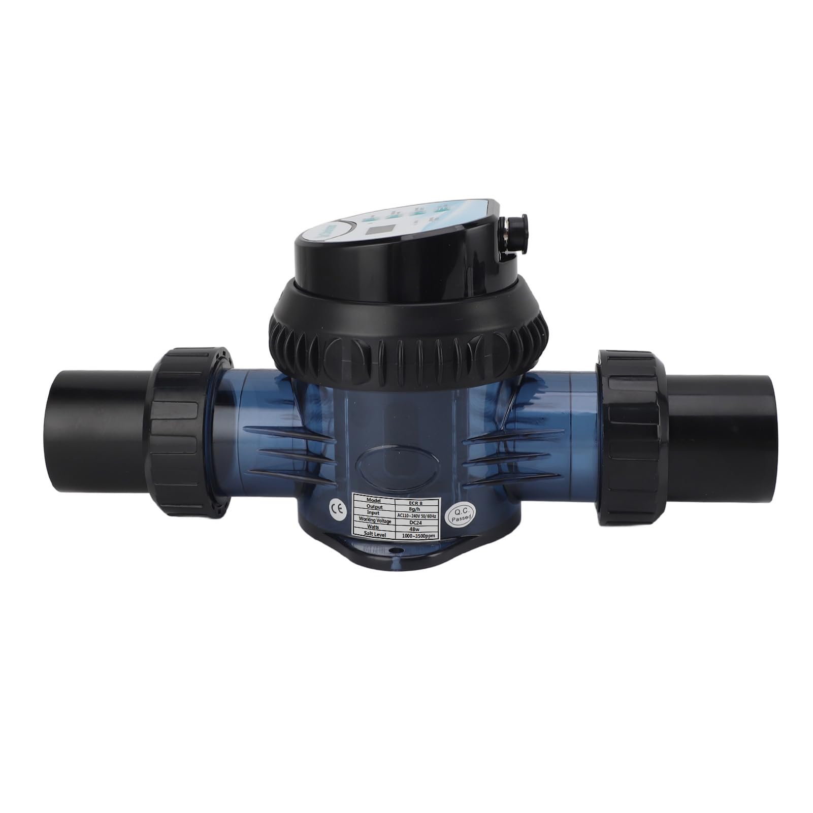 Chlorator Słonowodny, Monitorowanie Temperatury Wody, Oszczędzanie Energii, Maszyna do Soli do Basenu DC24V AC110 240V PP ABS (ECR08)