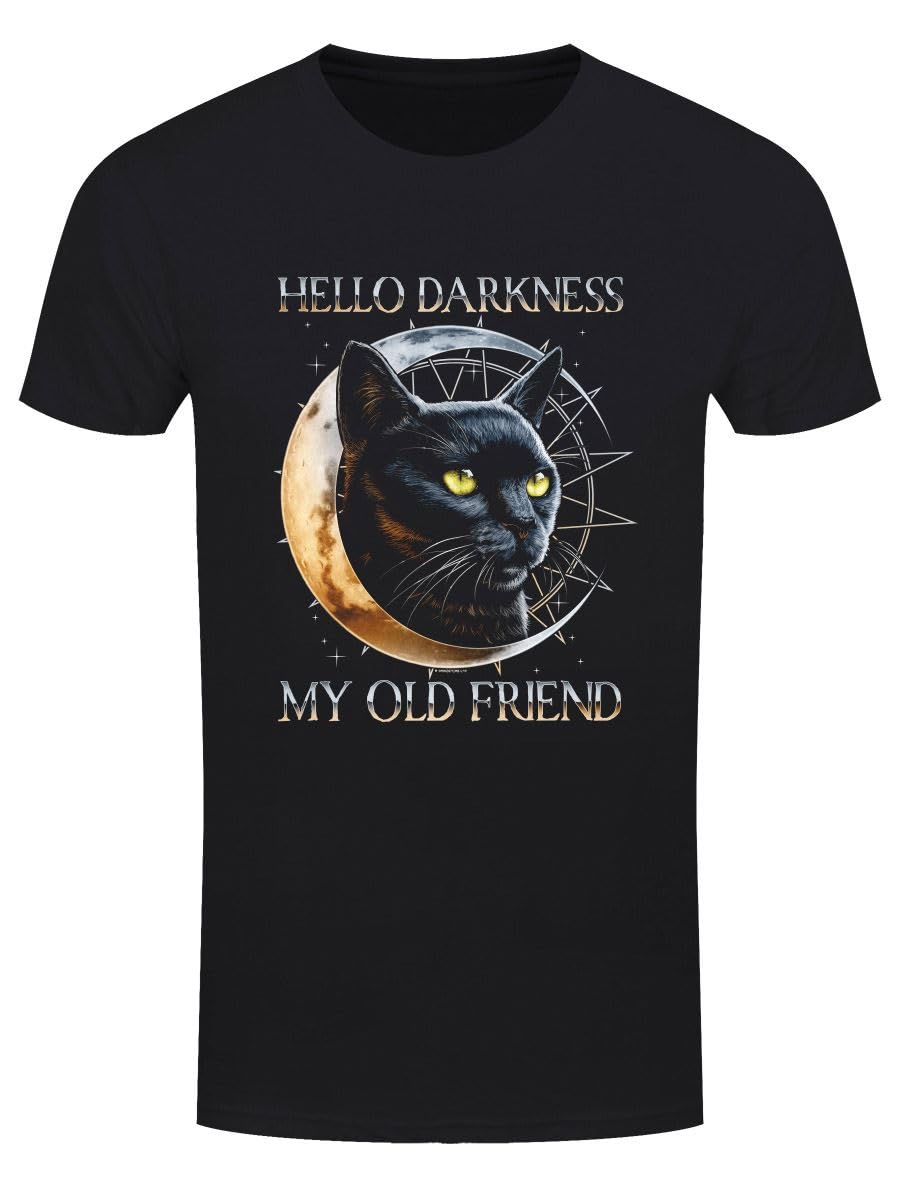Grindstore Men's Black Hello Darkness My Old Friend T-Shirt