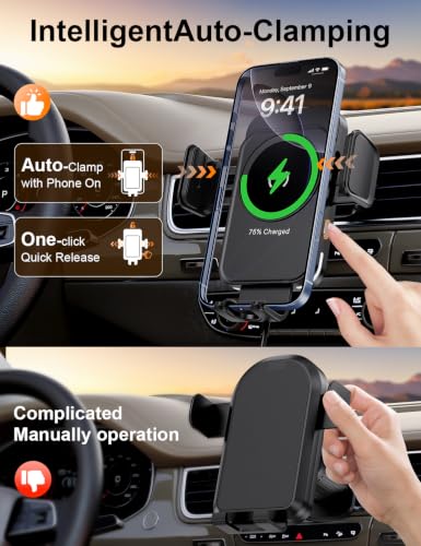 Wireless Car Charger, 15W Car Phone Holder Charger for iPhone 17 16 Series - image 4