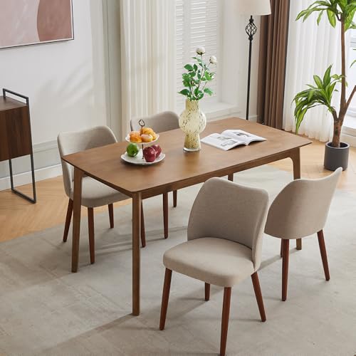 ElfinAura Linen Dining Chairs Set